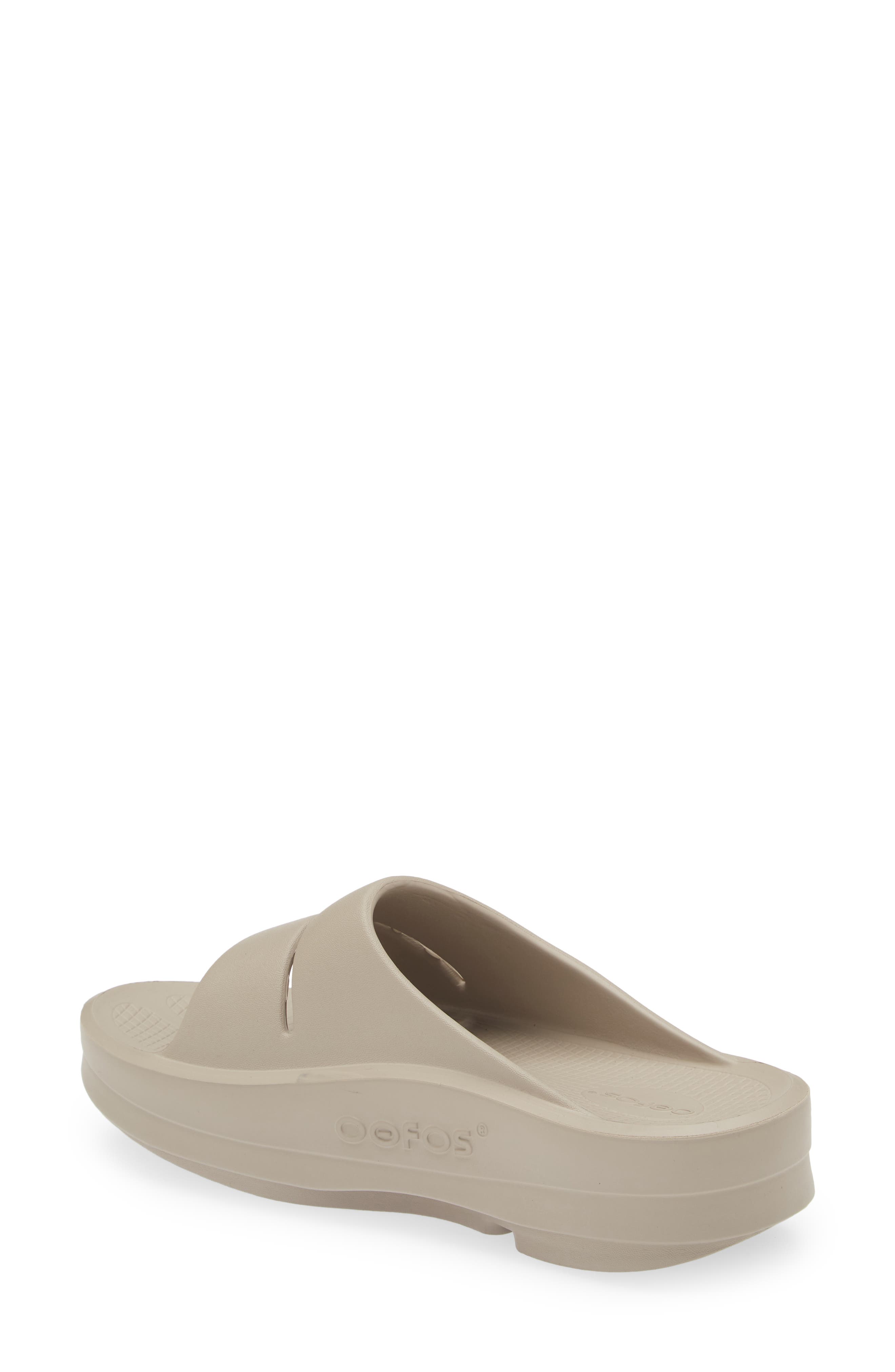 Oofos OOmega OOahh Slide Sandal, Alternate, color, Nomad