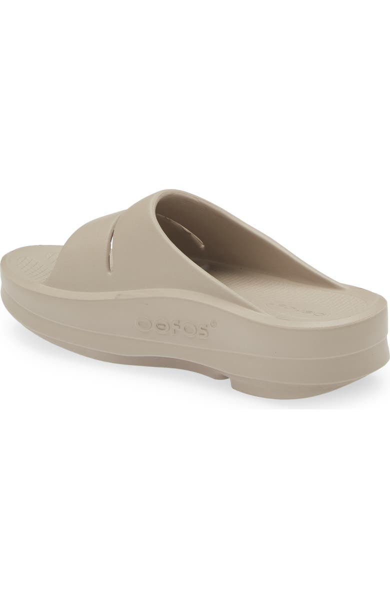 Oofos OOmega OOahh Slide Sandal, Alternate, color, Nomad
