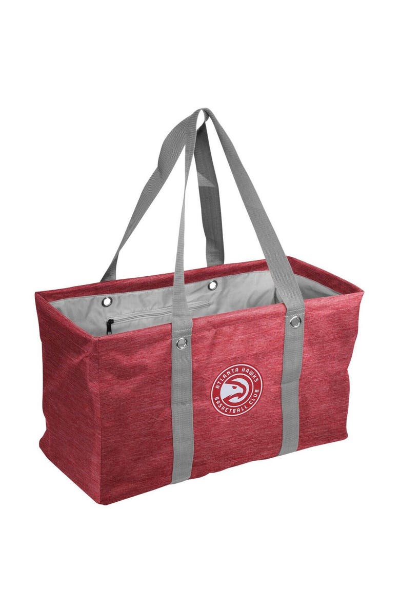 LOGO BRANDS Atlanta Hawks Crosshatch Picnic Caddy Tote Bag, Main, color, Red