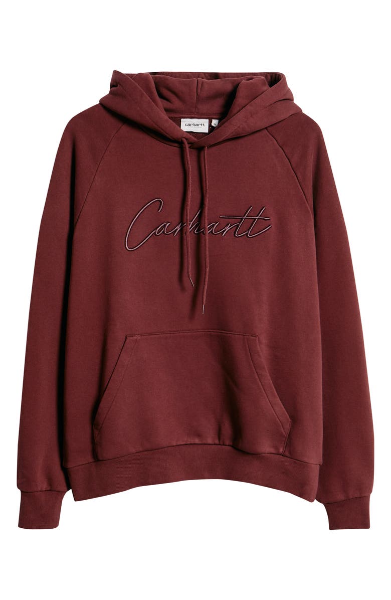 Carhartt Work In Progress Ray Embroidered Logo Cotton Hoodie, Alternate, color, Rondo