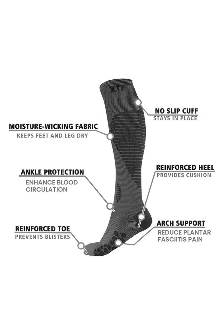Assorted 6-Pack Targeted Compression Socks, Alternate, color, BLACK ASSORTED