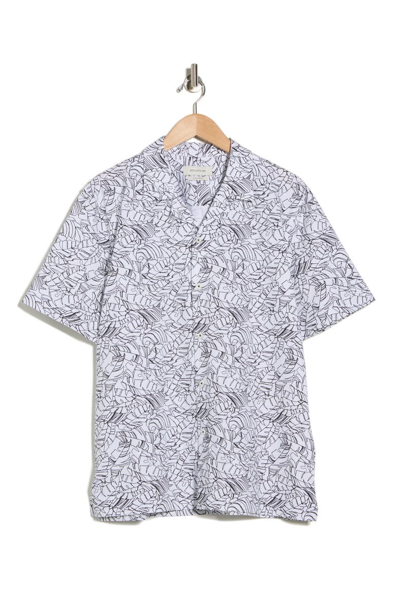 Print Camp Shirt, Alternate, color, WHITE