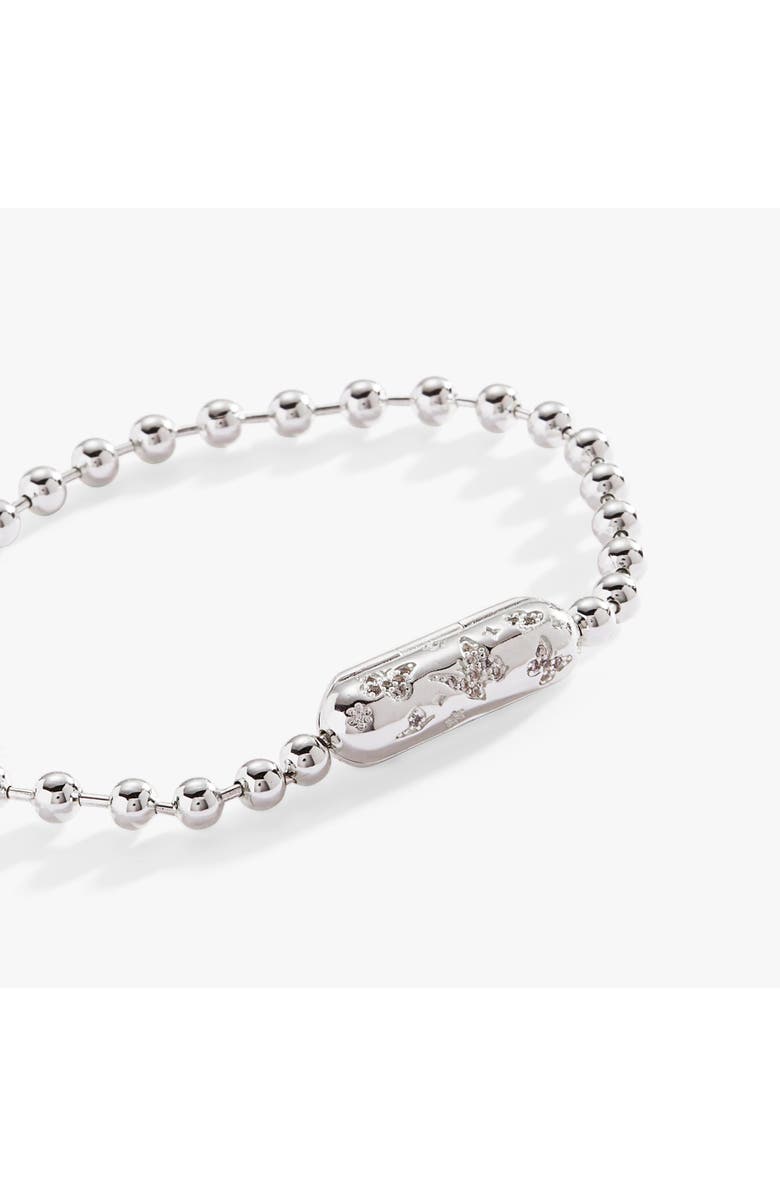 Alex and Ani Ball Chain Barrel Closure Bracelet with Butterflies, Main, color, Silver