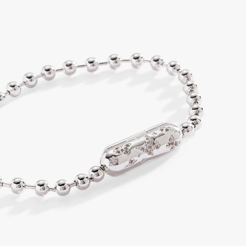 Alex And Ani Ball Chain Barrel Closure Bracelet With Butterflies In Silver