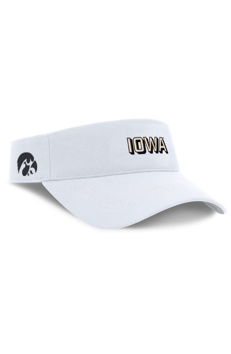 Nike Men's Nike White Iowa Hawkeyes 2025 On-Field Gameday Performance Ace Adjustable Visor, Alternate, color, White