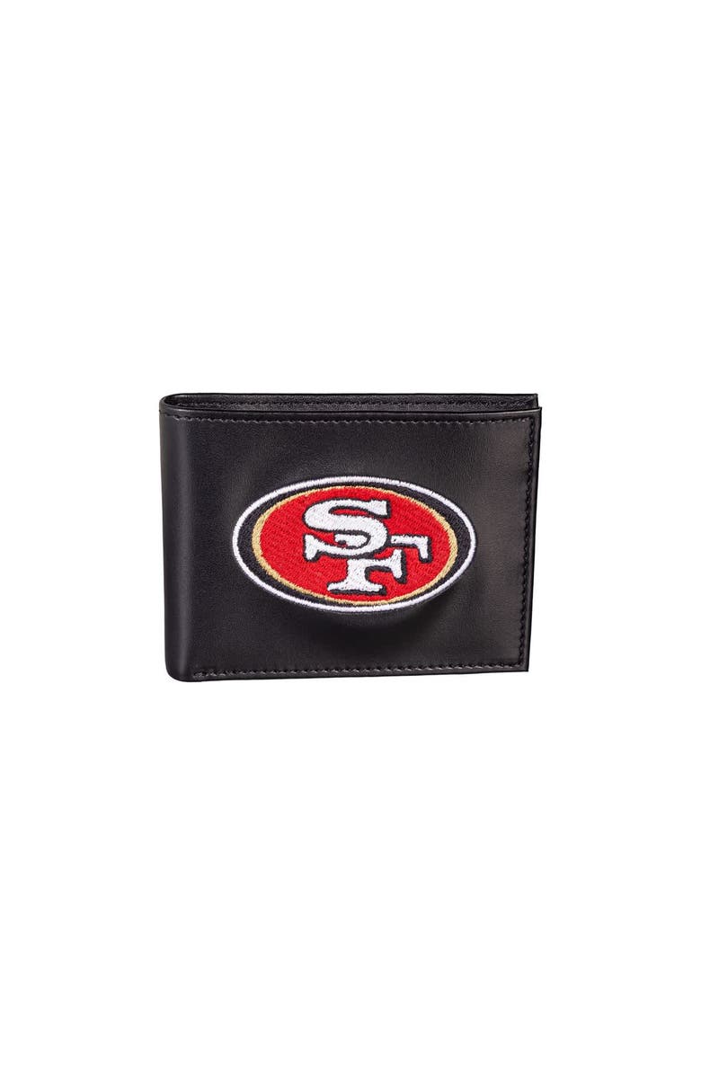 Evergreen Enterprises San Francisco 49ers Synthetic Leather Embroidered Bifold Wallet, Alternate, color, Black