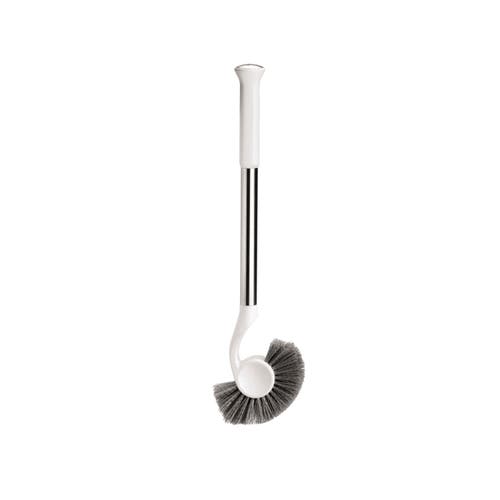 Simplehuman Toilet Brush, Stainless Steel + White Plastic In White