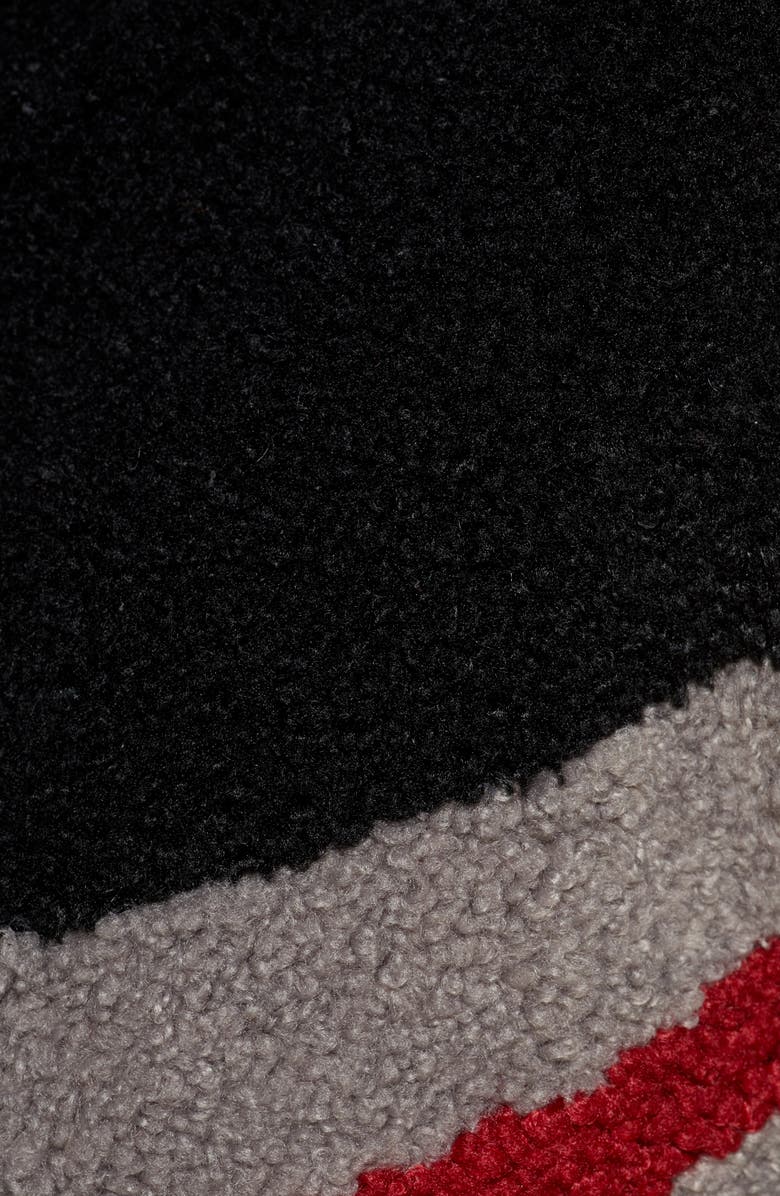 Blanc Noir Crop Faux Fur Zip Hoodie, Alternate, color, 