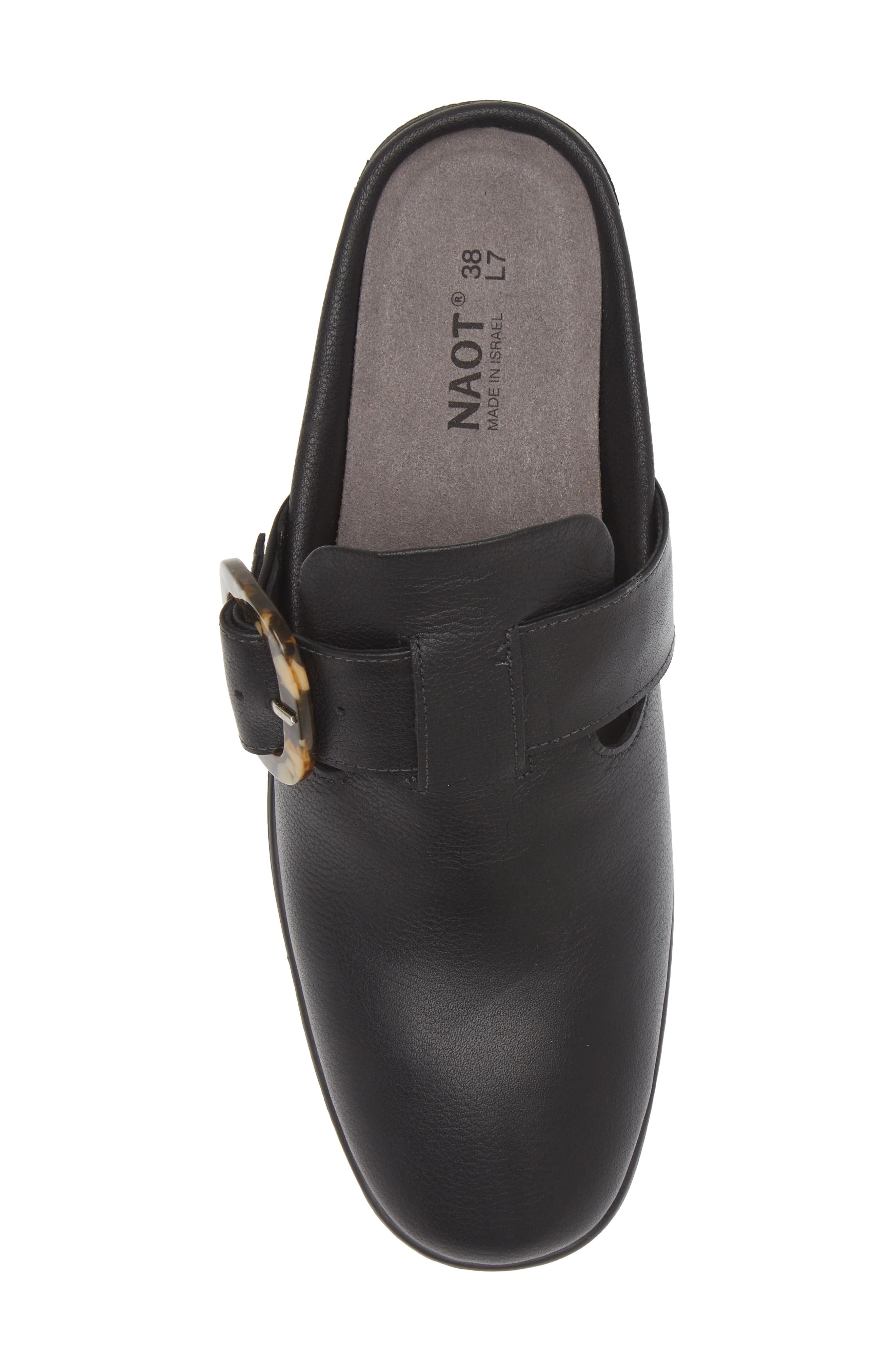 Naot Choice Mule, Alternate, color, Soft Black Leather