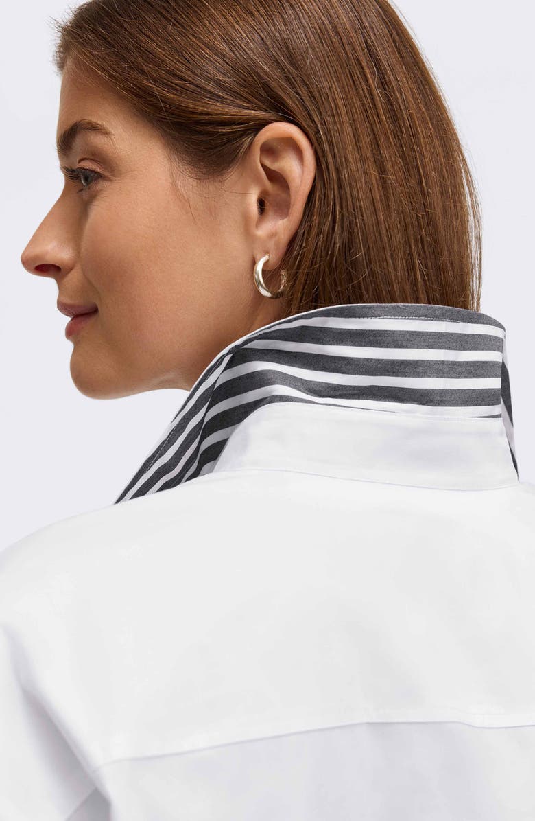 Foxcroft Marina Cotton Button-Up Shirt, Alternate, color, White