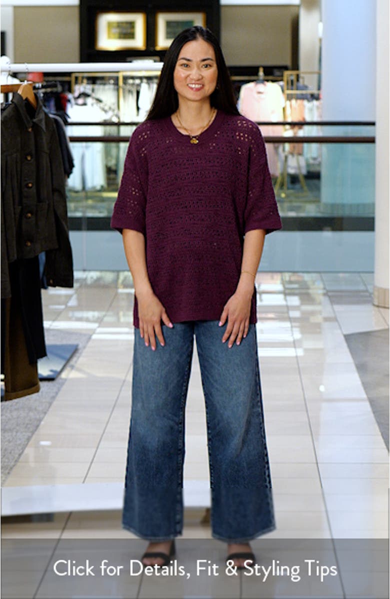 Open Stitch Short Sleeve Sweater, sales video thumbnail