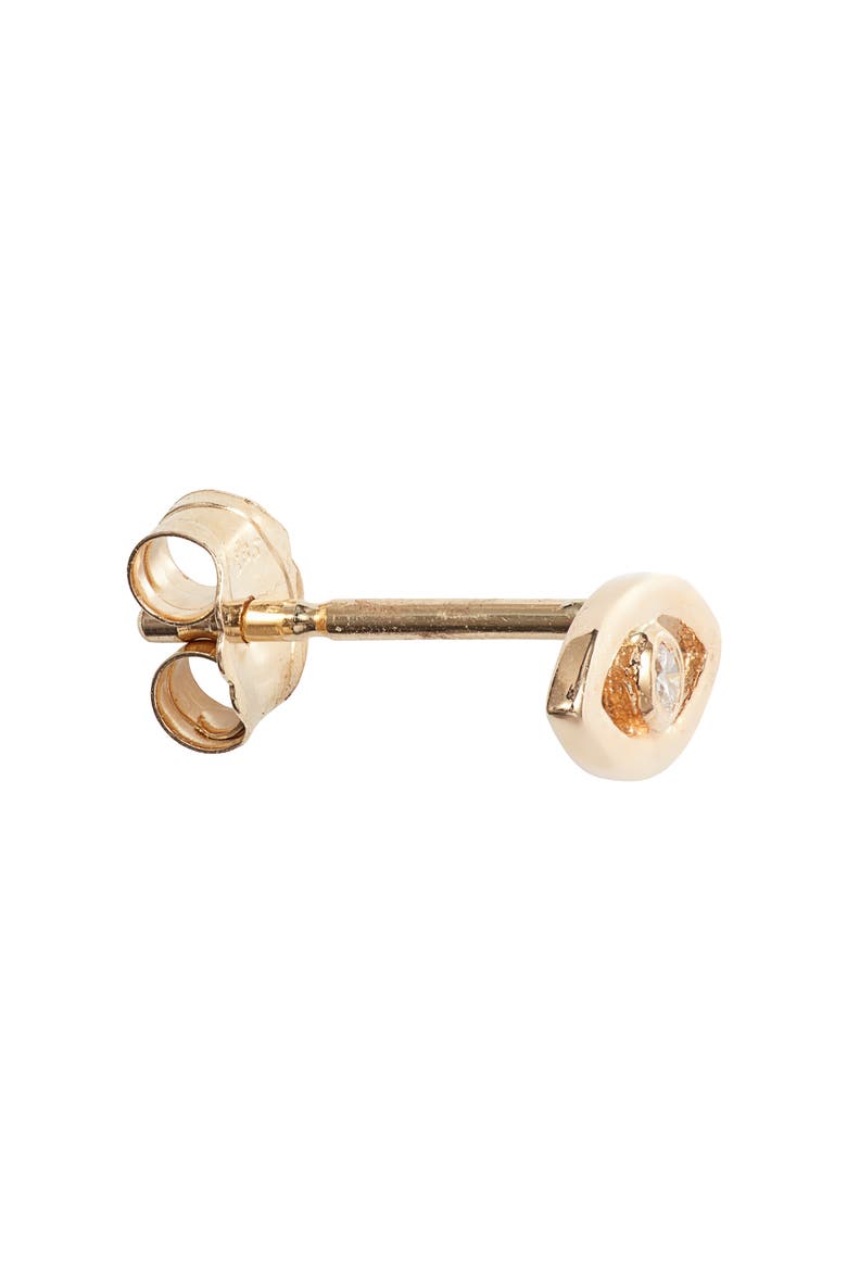 Jac+Jo Icon Evil Eye Single Stud Earring, Alternate, color, YELLOW GOLD