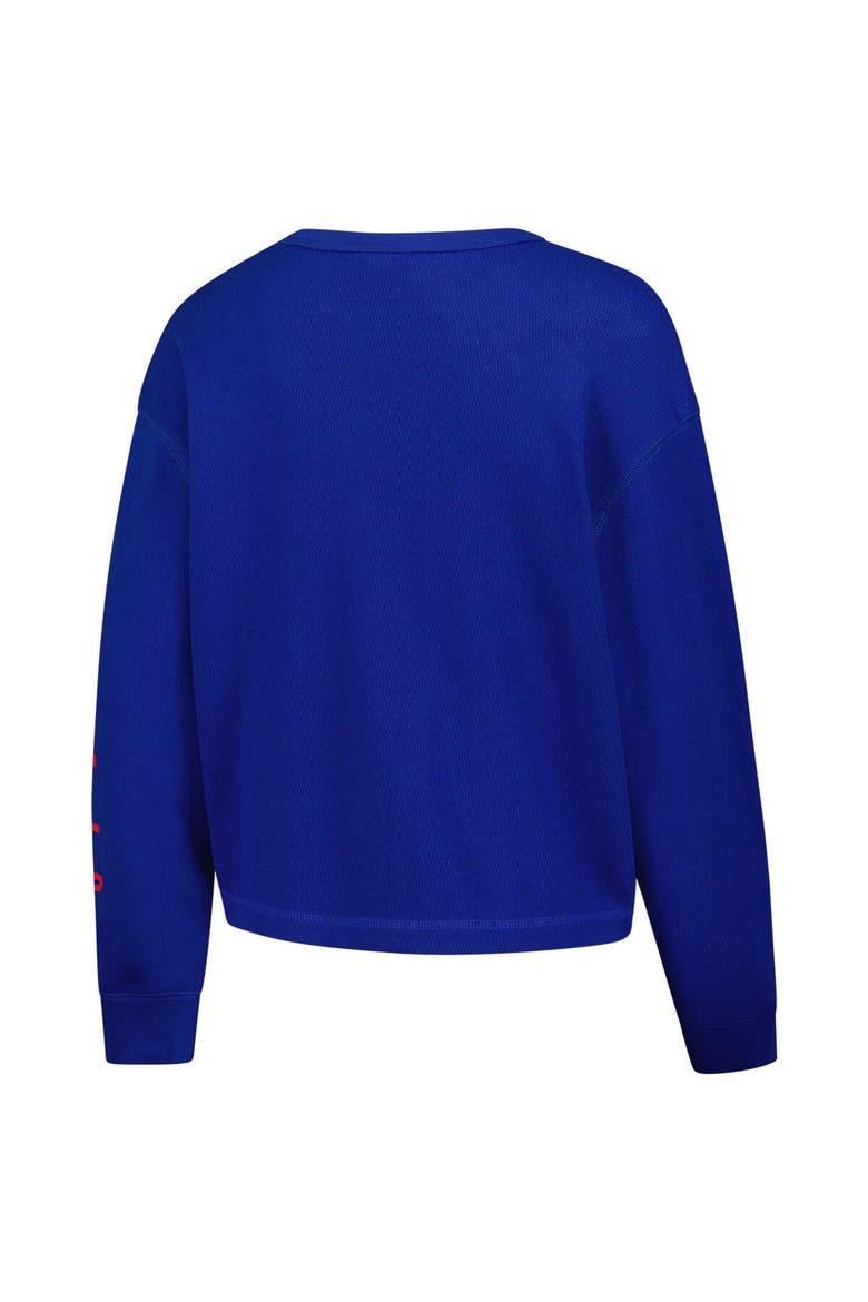 Women's New Era  Royal Buffalo Bills Sport Night Thermal Long Sleeve Cropped T-Shirt, Alternate, color, Royal