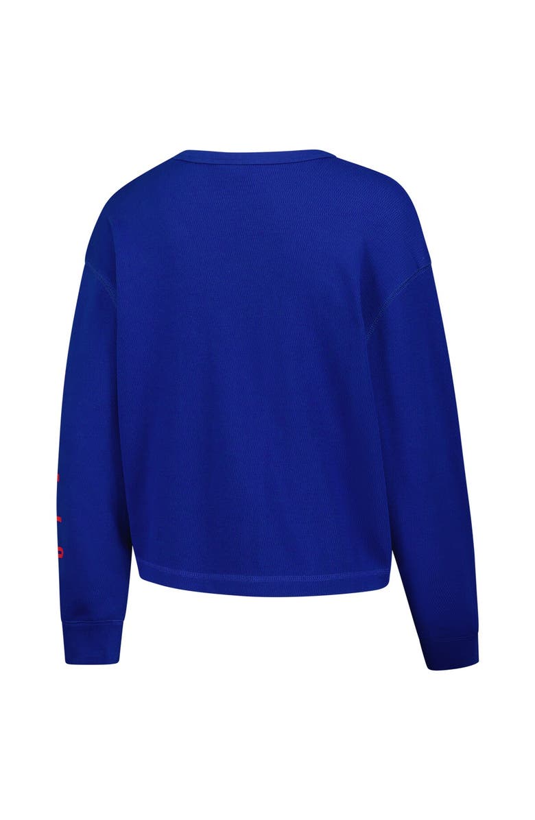 New Era Women's New Era  Royal Buffalo Bills Sport Night Thermal Long Sleeve Cropped T-Shirt, Alternate, color, Royal