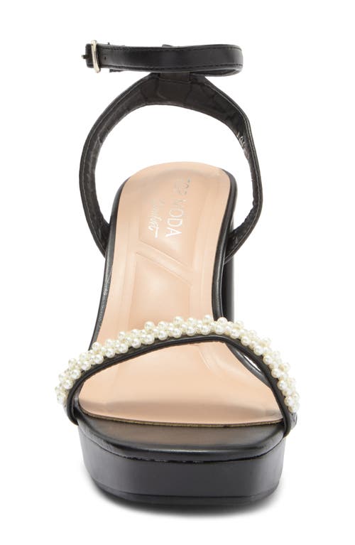 Top Guy Shoes Lingo Platform Sandal In Black Pu