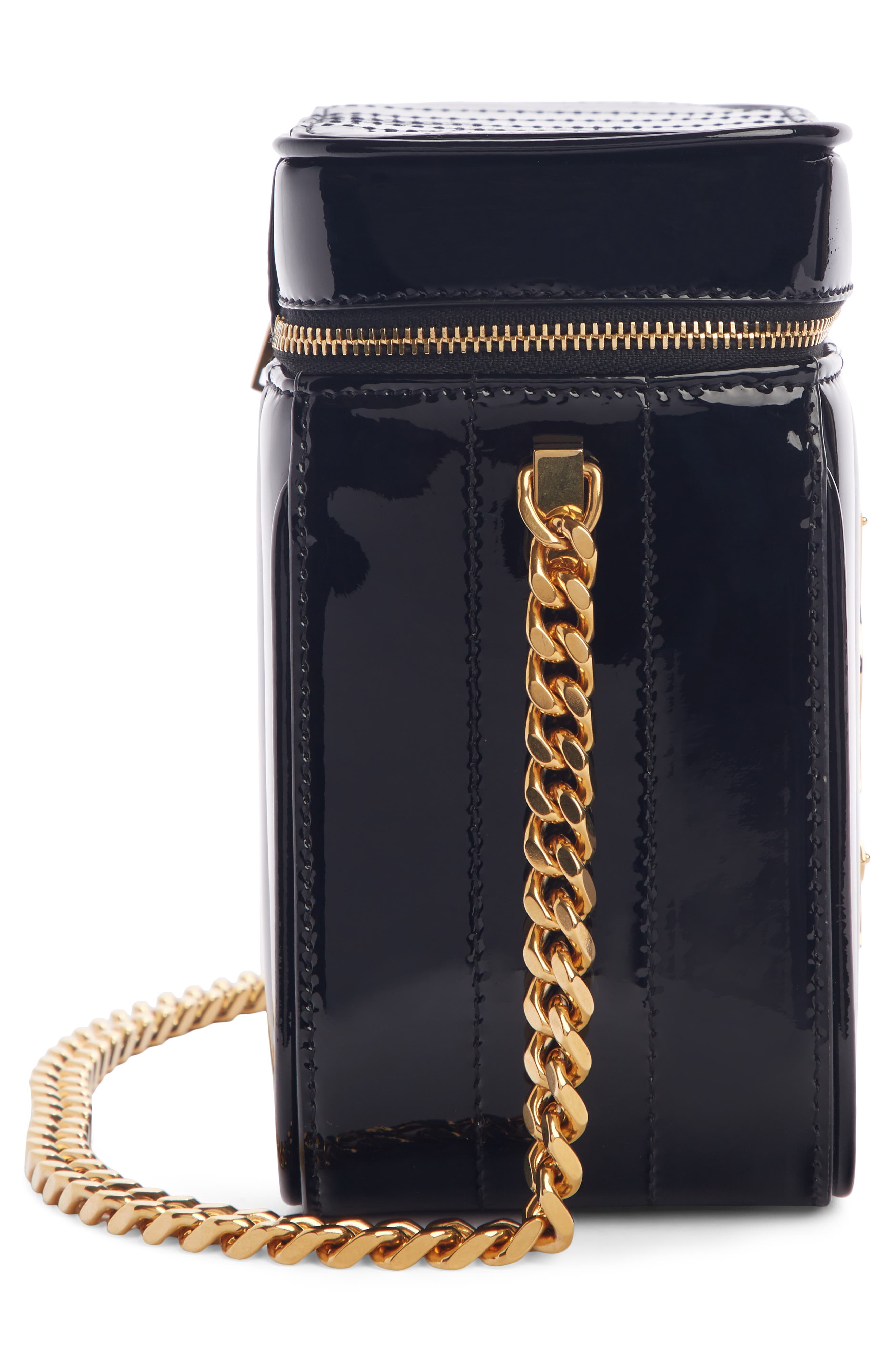 Saint Laurent Vicky Patent Leather Vanity Case Crossbody Bag, Alternate, color, 