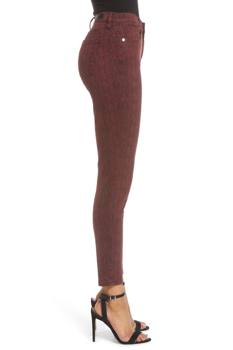 Snake Print Skinny Jeans, Alternate, color, RATTLED UP