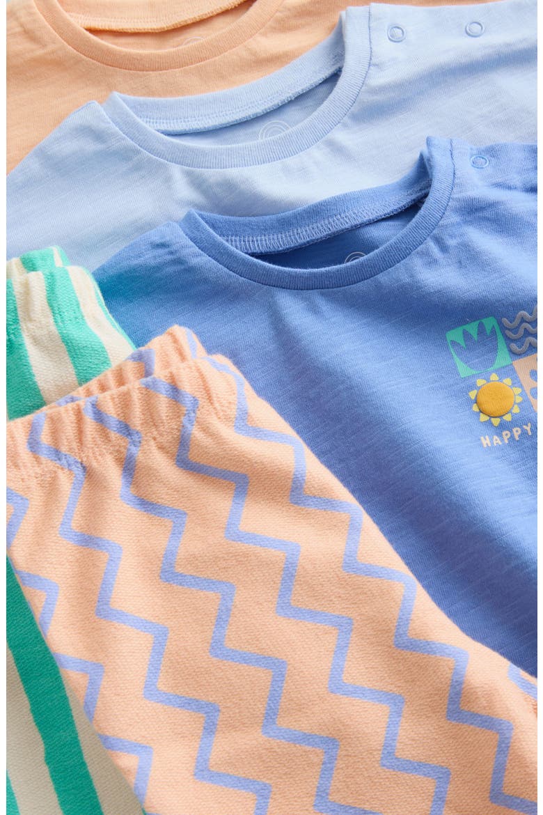 Cotton T-Shirts & Shorts Assorted 6-Pack, Alternate, color, BLUE