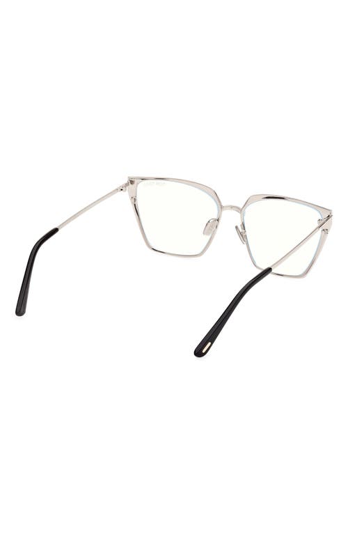 Tom Ford 56mm Square Blue Light Blocking Optical Glasses In Multi