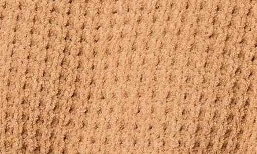 Pj Salvage Chenille Waffle Knit Lounge Sweater In Brown
