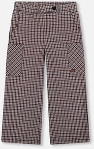 Deux par Deux Jacquard Knit Flare Pants with Houndstooth