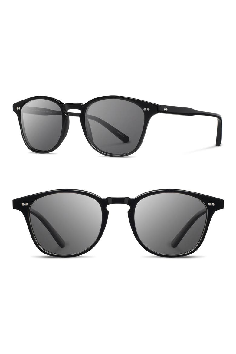 Kennedy 50mm Polarized Sunglasses, Main, color, BLACK/ GREY POLARIZED