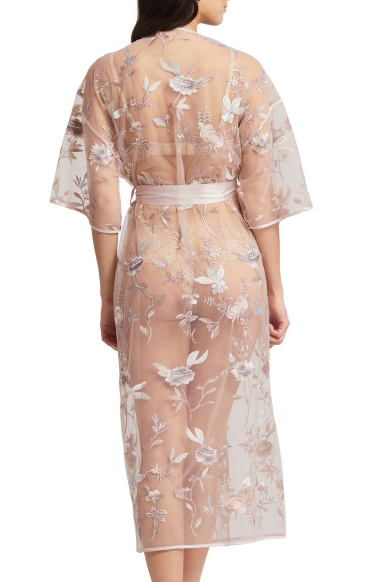 Stunning Sheer Organza Robe, Alternate, color, SEPIA ROSE