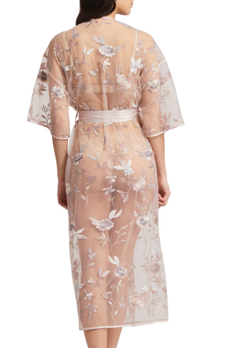 Rya Collection Stunning Sheer Organza Robe, Alternate, color, Sepia Rose