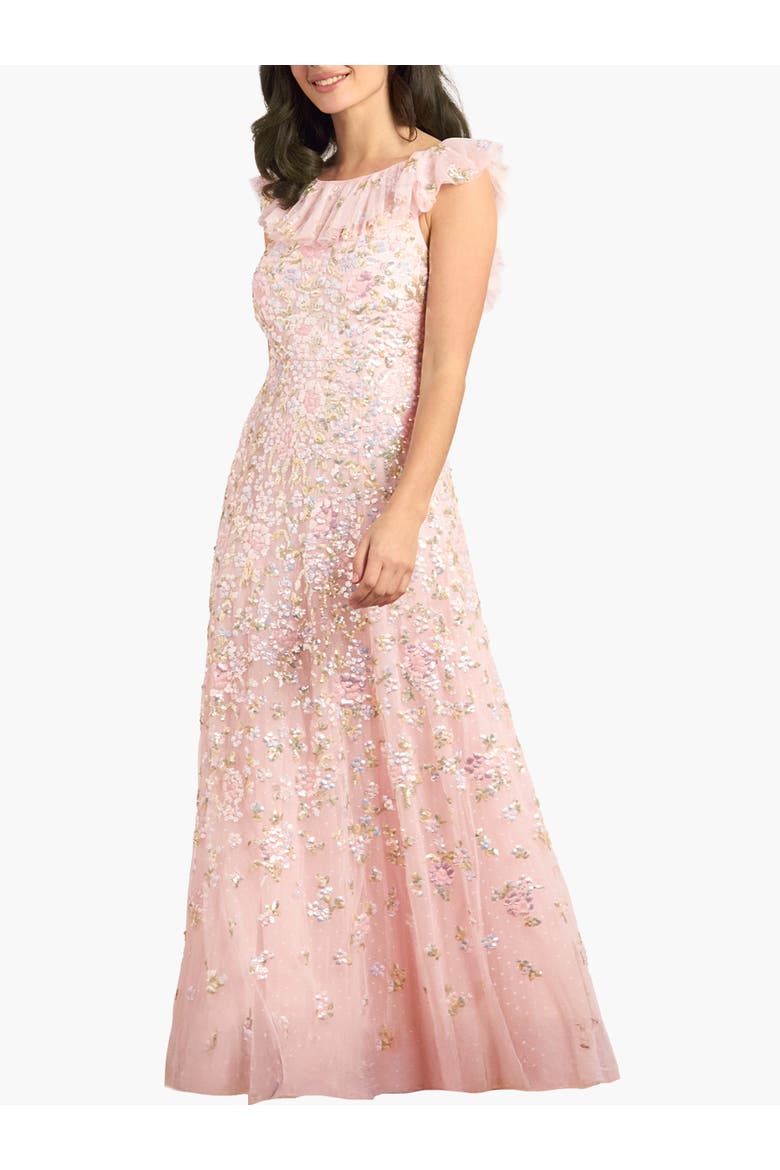 Peony Bouquet Sequin Ankle Gown, Main, color, Peony Pink/Multi