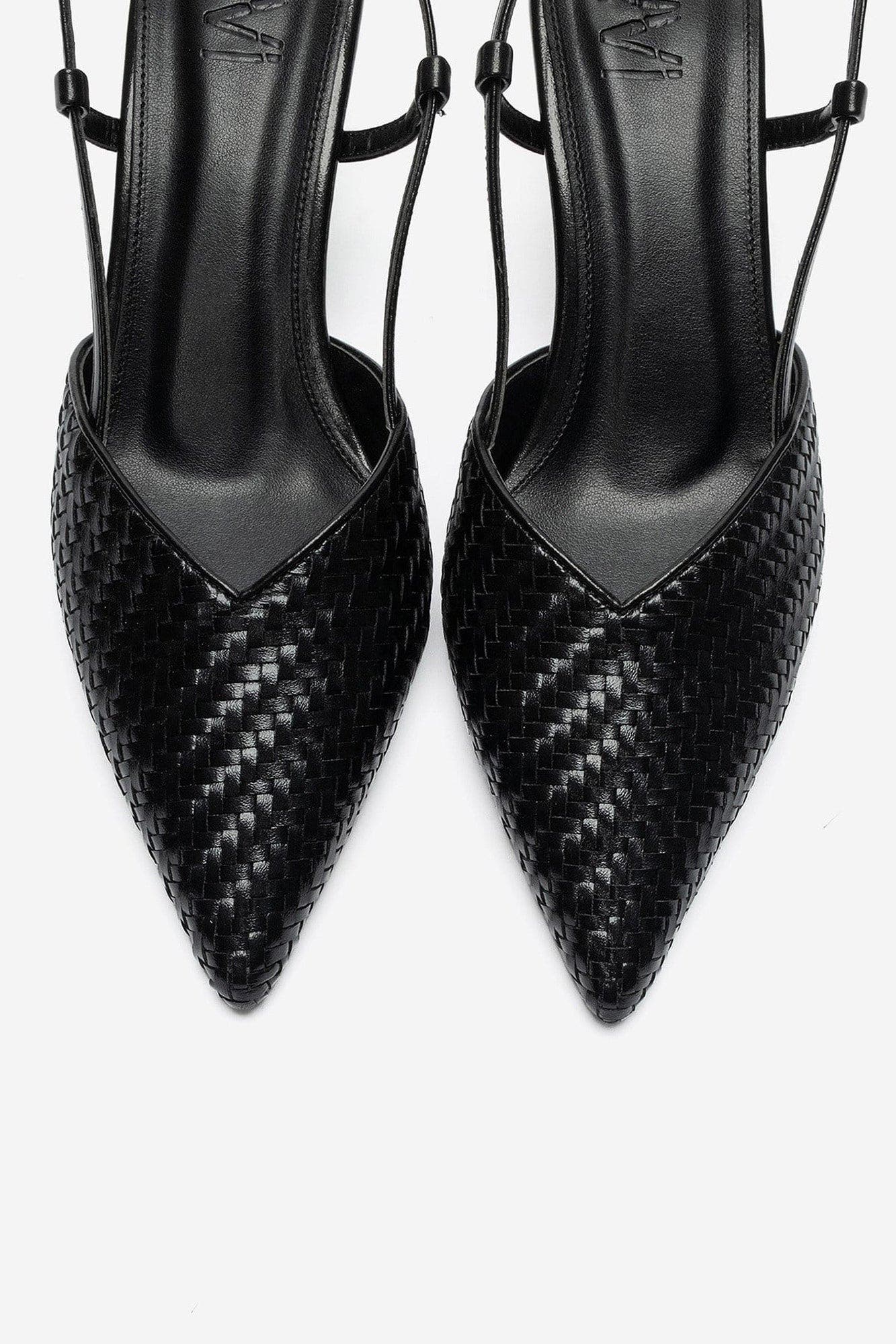 Mavero Slingback Stiletto Pump, Alternate, color, Black