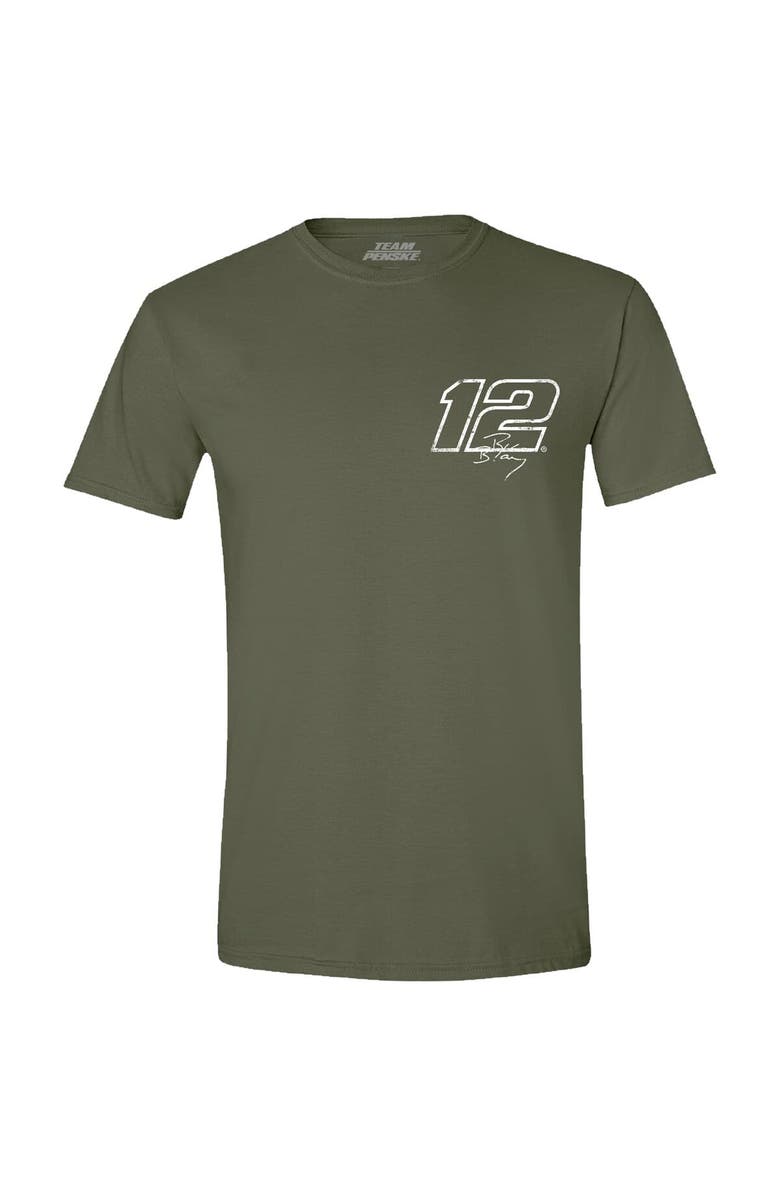 TEAM PENSKE Men's Team Penske Green Ryan Blaney Flag T-Shirt, Alternate, color, Green