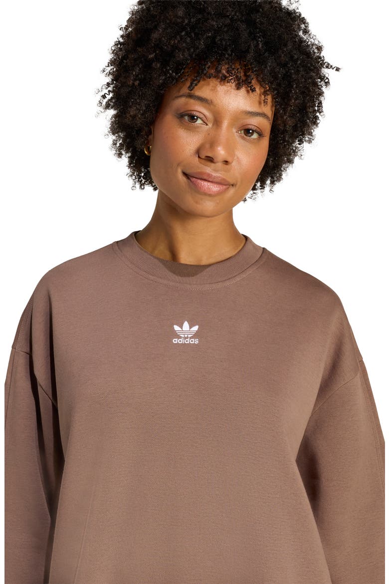Essentials Oversize Crewneck Sweatshirt, Alternate, color, EARTH STRATA