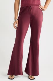 Open Edit Bias Satin Low Rise Flare Pants