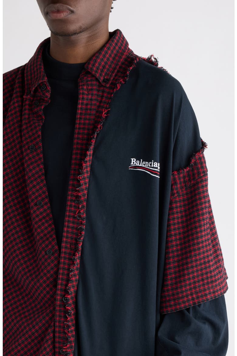 Patched Shirt, Alternate, color, 6400 RED