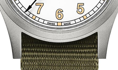 Hamilton Khaki Field Nato Strap Watch, 33mm In White