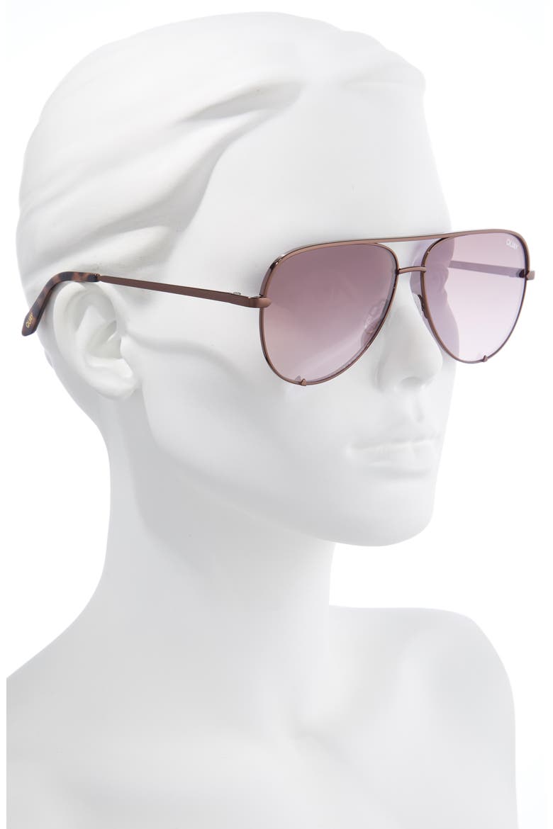 High Key 64mm Aviator Sunglasses, Alternate, color, BRONZE / BROWN TO PINK MIRROR
