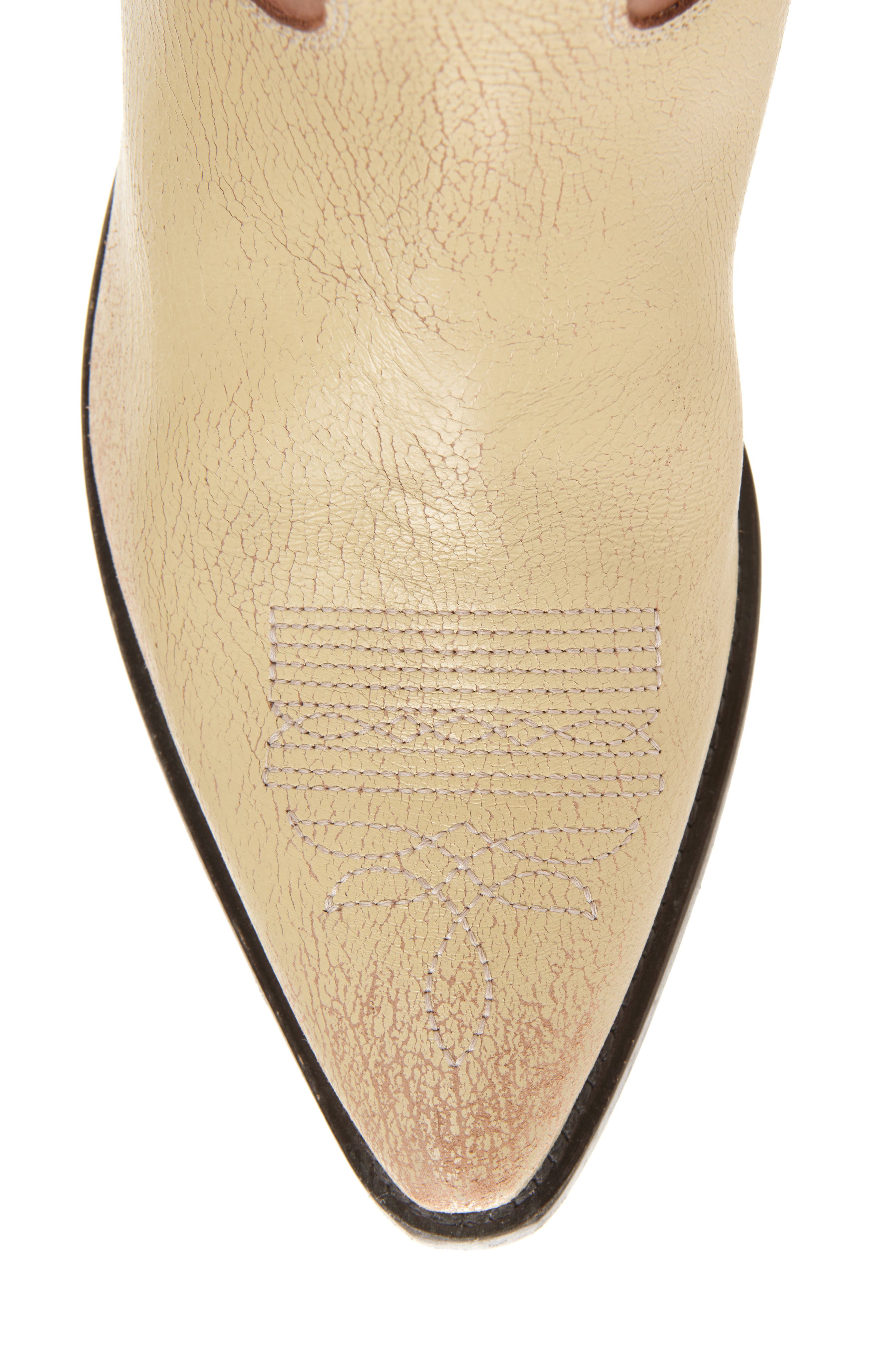 Golden Goose Wish Star Low Western Boot, Alternate, color, Cream/ Brown