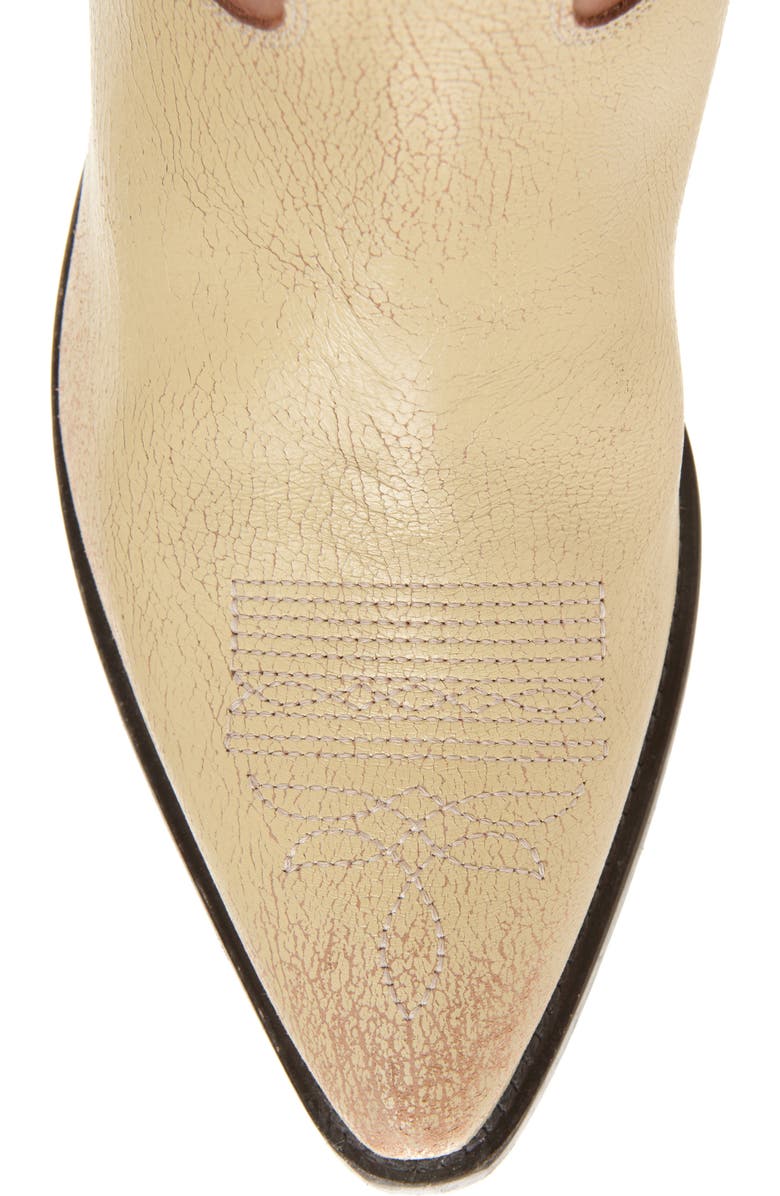 Golden Goose Wish Star Low Western Boot, Alternate, color, Cream/ Brown