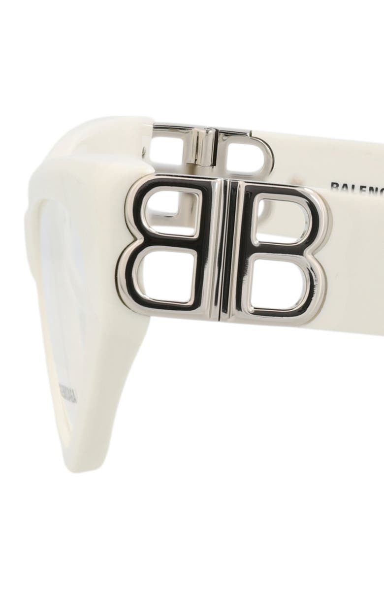 Balenciaga 54mm Cat Eye Optical Glasses, Alternate, color, White White Transparent