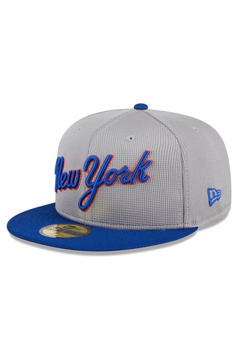 Men's New Era  Gray New York Mets 2024 Batting Practice 59FIFTY Fitted Hat, Main, color, Gray