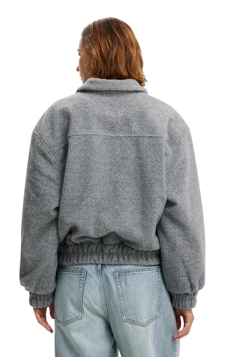 Cotton On Women's Blake Textured Jacket, Alternate, color, Grey Marle