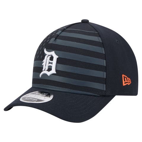 Men's New Era Navy Detroit Tigers American Flag 9FORTY M-Crown A-Frame Adjustable Hat