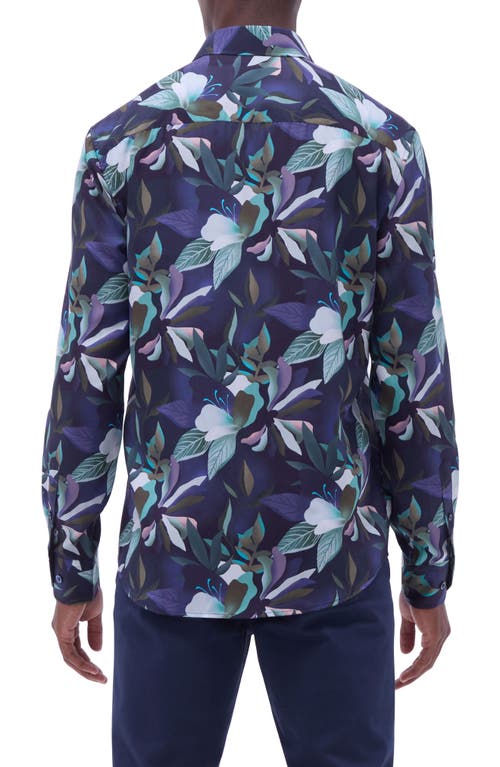 Bugatchi Julian Shaped Fit Button-up Shirt In Blue