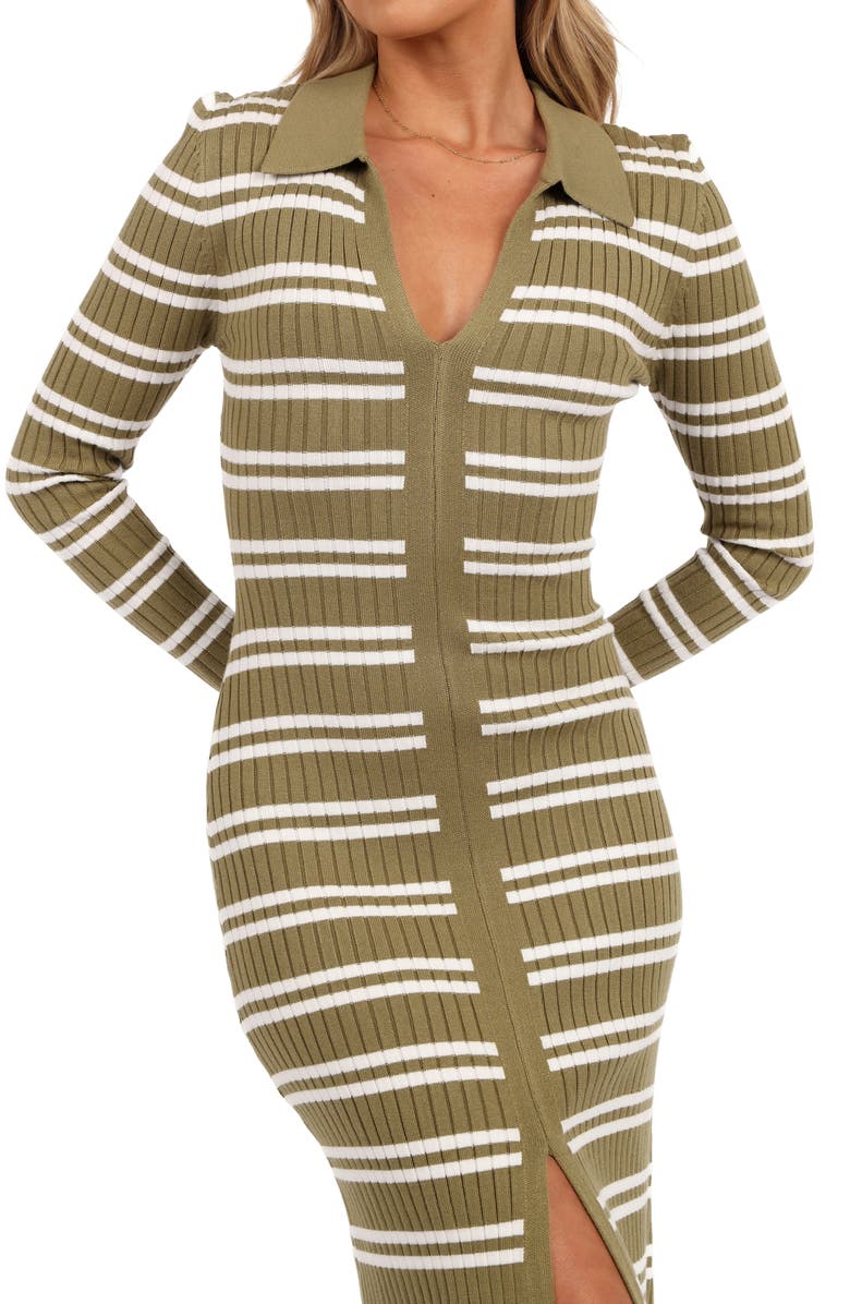 Petal & Pup Eliana Long Sleeve Rib Maxi Dress, Alternate, color,