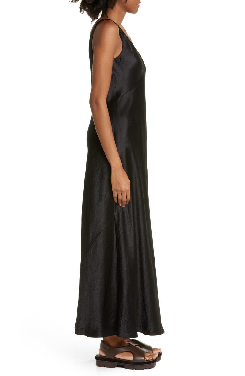 Vince V-Neck Satin Maxi Slipdress, Alternate, color,