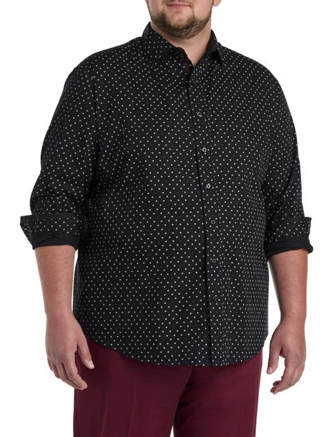 Big & Tall Micro Diamond Sport Shirt