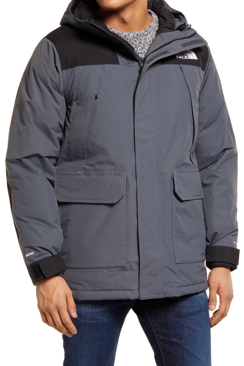 'Mcmurdo Parka II' Waterproof Goose Down Coat with Faux Fur Trim, Alternate, color, VANADIS GREY
