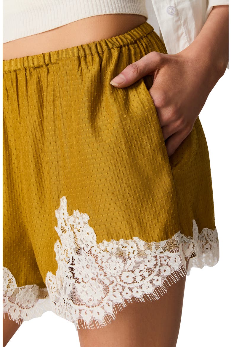 Daisee Lace Shorts, Alternate, color, THYME GREEN