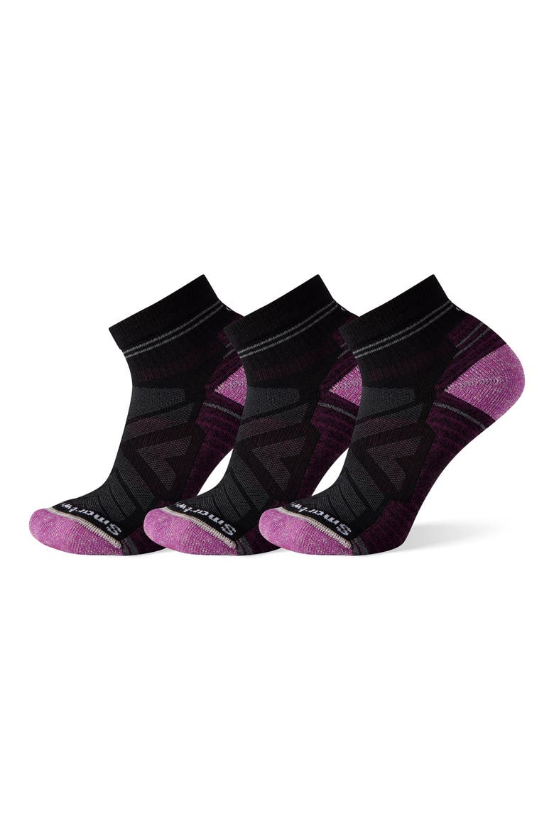 Hike Light 3-Pack Cushion Ankle Socks, Main, color, BLACK