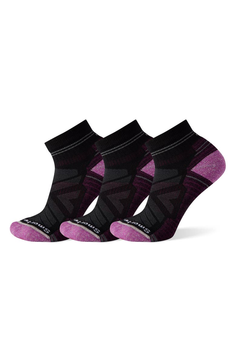 Smartwool Hike Light 3-Pack Cushion Ankle Socks, Main, color, Black